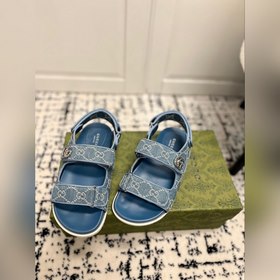 GUCCI · Гуччи Новые сандалии на плоской подошве с липучкой из кол