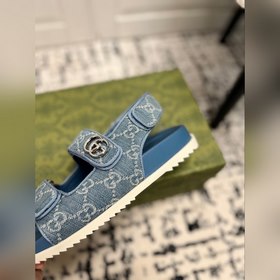 GUCCI · Гуччи Новые сандалии на плоской подошве с липучкой из кол