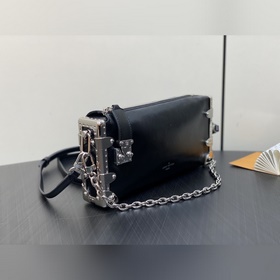 Высококачественная оригинальная сумка M25445 из черной кожи с мяг