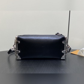 Высококачественная оригинальная сумка M25445 из черной кожи с мяг