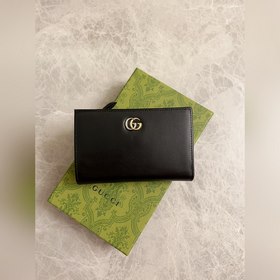 Новейший кожаный кошелек Gucci из оригинальной фабрики с двухцвет