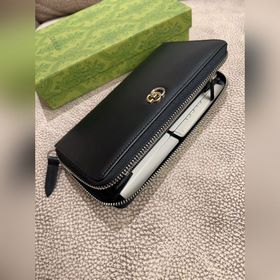 Новейший кожаный кошелек Gucci из оригинальной фабрики с двухцвет