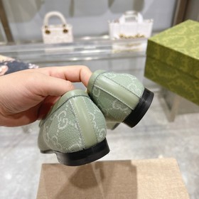 1819-11 Лимонный зеленый (35-41) Лоферы из коллекции Gucci Jordaa