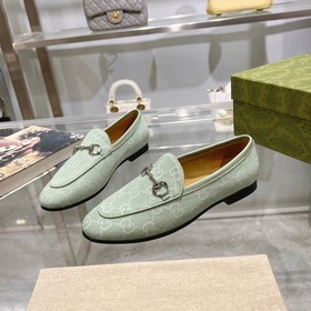 1819-11 Лимонный зеленый (35-41) Лоферы из коллекции Gucci Jordaa