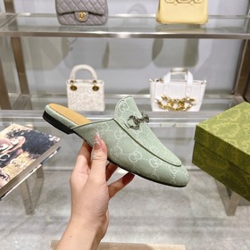 1803-11 Лимонный зеленый (35-41) Классическая обувь Gucci для жен