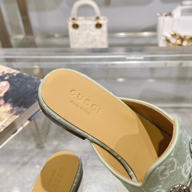 1803-11 Лимонный зеленый (35-41) Классическая обувь Gucci для жен