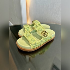 GUCCi2025 ранневесенняя коллекция GG классические сандалииз ткани