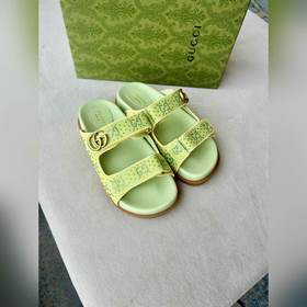 GUCCi2025 ранневесенняя коллекция GG классические сандалииз ткани