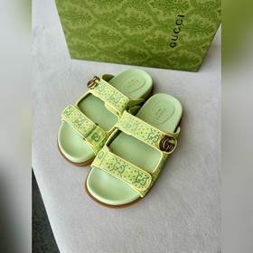 GUCCi2025 ранневесенняя коллекция GG классические сандалииз ткани