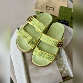 GUCCi2025 ранневесенняя коллекция GG классические сандалииз ткани