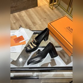 HERMES H-образные туфли на высоком каблуке с бахромой, 21 модель 