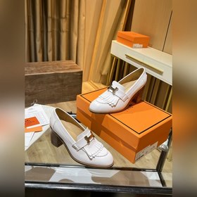 HERMES H-образные туфли на высоком каблуке с бахромой, 21 модель 