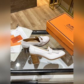 HERMES H-образные туфли на высоком каблуке с бахромой, 21 модель 