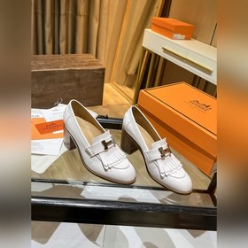 HERMES H-образные туфли на высоком каблуке с бахромой, 21 модель 