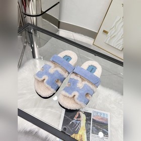 【HERMES】 Классическая популярная модель шерстяных тапочек от Herm