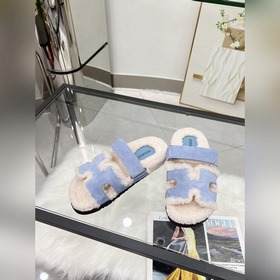【HERMES】 Классическая популярная модель шерстяных тапочек от Herm