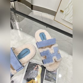 【HERMES】 Классическая популярная модель шерстяных тапочек от Herm