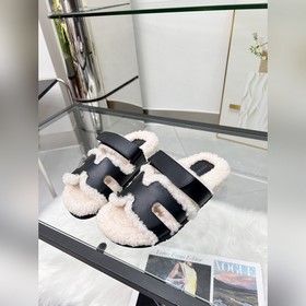 【HERMES】 Классическая популярная модель шерстяных тапочек от Herm