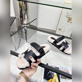 【HERMES】 Классическая популярная модель шерстяных тапочек от Herm