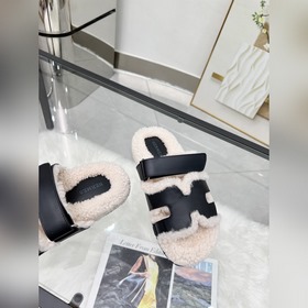 【HERMES】 Классическая популярная модель шерстяных тапочек от Herm