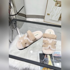 【HERMES】 Классическая популярная модель шерстяных тапочек от Herm