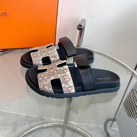 Новые цвета для мужчин и женщин Hermes, серия H chypre, тапочки с