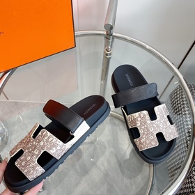 Новые цвета для мужчин и женщин Hermes, серия H chypre, тапочки с