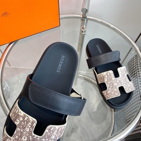 Новые цвета для мужчин и женщин Hermes, серия H chypre, тапочки с