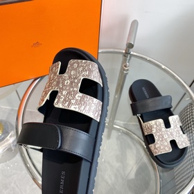 Новые цвета для мужчин и женщин Hermes, серия H chypre, тапочки с