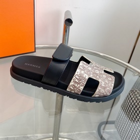Новые цвета для мужчин и женщин Hermes, серия H chypre, тапочки с