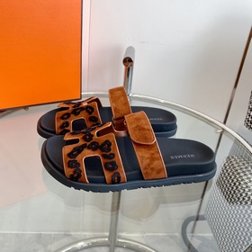 Новые цвета для мужчин и женщин Hermes, серия H chypre, тапочки с