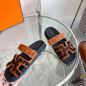 Новые цвета для мужчин и женщин Hermes, серия H chypre, тапочки с