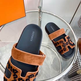 Новые цвета для мужчин и женщин Hermes, серия H chypre, тапочки с