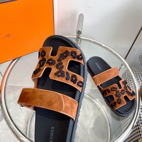 Новые цвета для мужчин и женщин Hermes, серия H chypre, тапочки с