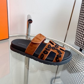 Новые цвета для мужчин и женщин Hermes, серия H chypre, тапочки с