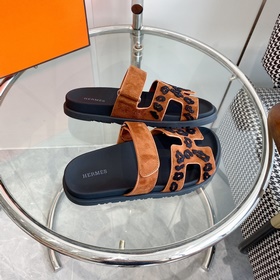Новые цвета для мужчин и женщин Hermes, серия H chypre, тапочки с