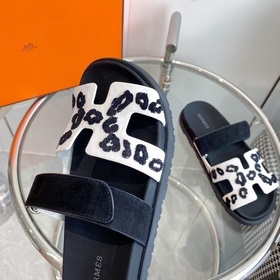 Новые цвета для мужчин и женщин Hermes, серия H chypre, тапочки с