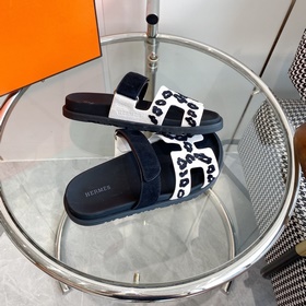Новые цвета для мужчин и женщин Hermes, серия H chypre, тапочки с