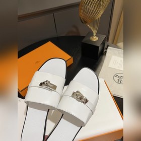 Hermes 2025 новая модель, классические тапочки с застежкой Kelly,