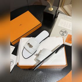 Hermes 2025 новая модель, классические тапочки с застежкой Kelly,