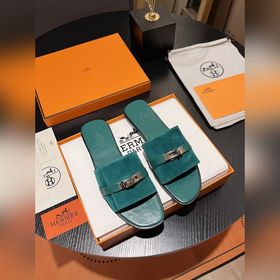 Hermes 2025 новая модель, классические тапочки с застежкой Kelly,