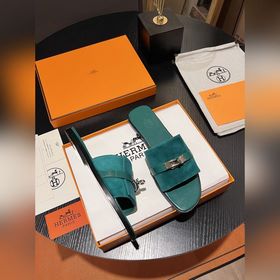 Hermes 2025 новая модель, классические тапочки с застежкой Kelly,