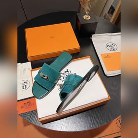 Hermes 2025 новая модель, классические тапочки с застежкой Kelly,