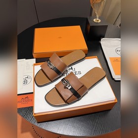Hermes 2025 новая модель, классические тапочки с застежкой Kelly,