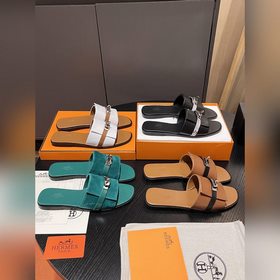 Hermes 2025 новая модель, классические тапочки с застежкой Kelly,