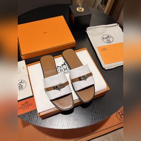 Hermes 2025 новая модель, классические тапочки с застежкой Kelly,