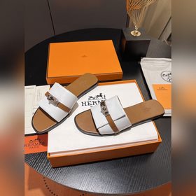 Hermes 2025 новая модель, классические тапочки с застежкой Kelly,