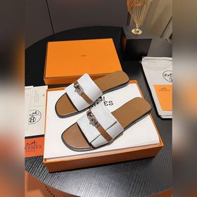 Hermes 2025 новая модель, классические тапочки с застежкой Kelly,