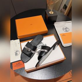 Hermes 2025 новая модель, классические тапочки с застежкой Kelly,
