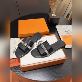 Hermes 2025 новая модель, классические тапочки с застежкой Kelly,